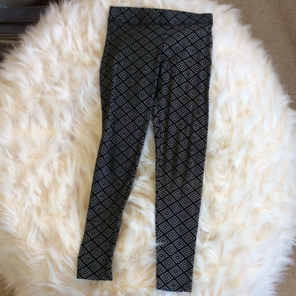 Black Designed Leggings